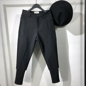 Owen Seak Men Casual pencil Pants high Street Wear Men's Clothing Sweatpants Spring Cross Black Pants