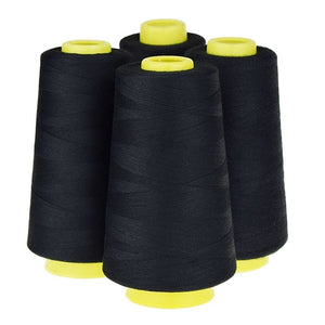 4 Cones (3000 yards each) Sewing Threads Polyester Threads Spool of Threads (402#) for Sewing Machine and Hand (White)