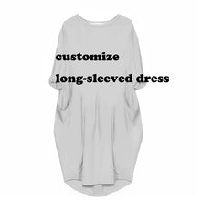 Load image into Gallery viewer, Custom 3D Printing long-sleeved dress DIY Women Summer Fashion Casual Clothing Ladies Dresses Quality quality Drop shipping
