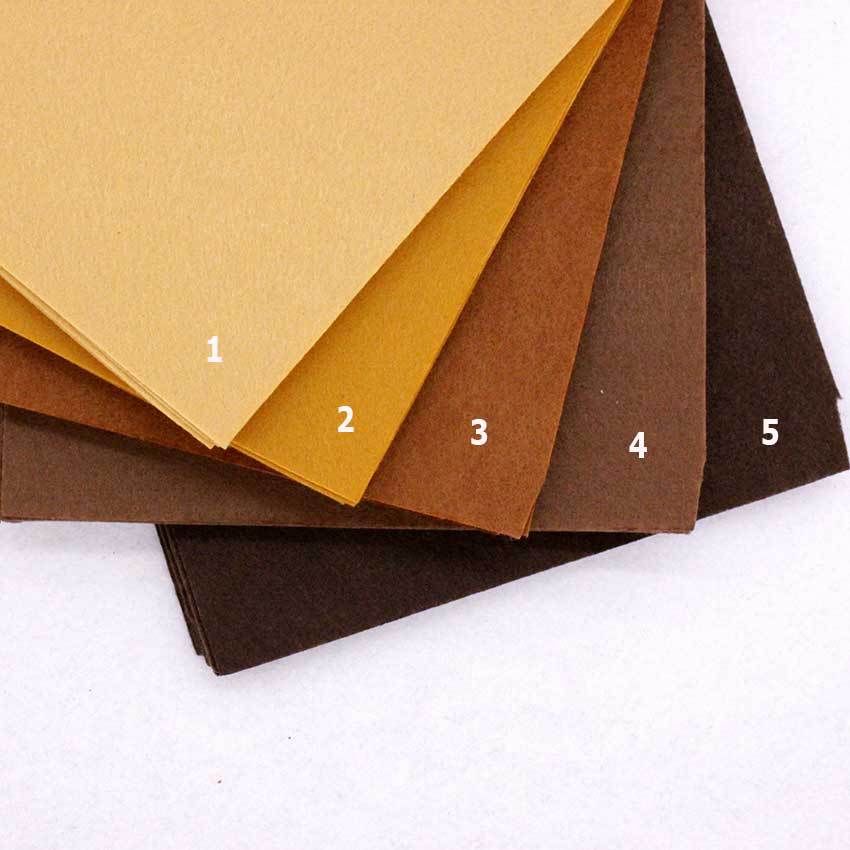 Pure Brown Color Chocolate Felt Cloth 1MM Felt Fabric Polyester Fabrics Needlework Diy Needle Sewing Handmade Fieltro Feltro