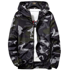 HMXO 2020 New Spring Fashion Men's Camouflage Casual Hooded jacket Streetwear Style Male Hooded Coats Men Clothing Size M-5XL