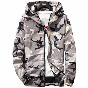 HMXO 2020 New Spring Fashion Men's Camouflage Casual Hooded jacket Streetwear Style Male Hooded Coats Men Clothing Size M-5XL