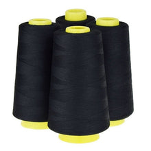 Load image into Gallery viewer, 4 Cones (3000 yards each) Sewing Threads Polyester Threads Spool of Threads (402#) for Sewing Machine and Hand (White)
