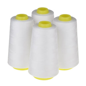 4 Cones (3000 yards each) Sewing Threads Polyester Threads Spool of Threads (402#) for Sewing Machine and Hand (Black)